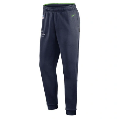 Shop Nike College Navy Seattle Seahawks Sideline Logo Performance Pants