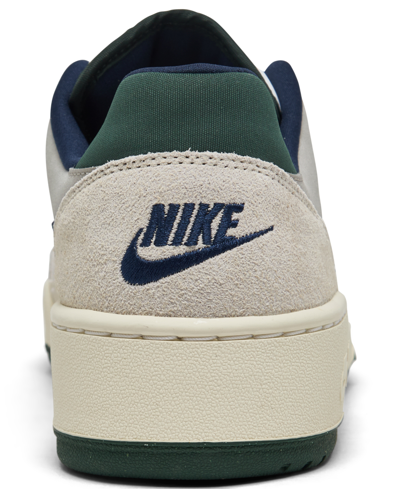 Shop Nike Men's Full Force Low Casual Sneakers From Finish Line In White,midnight Navy