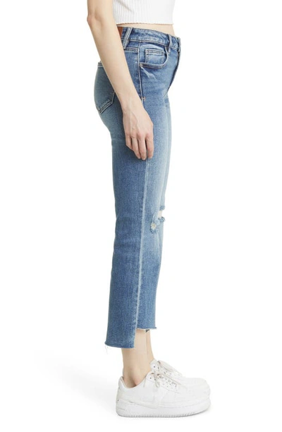 Hidden Jeans Happi Ripped Step Hem Crop Flare Jeans In Vintage