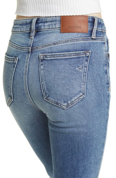 Hidden Jeans Happi Ripped Step Hem Crop Flare Jeans In Vintage