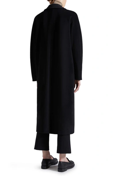 Shop Max Mara Madame Double Breasted Wool & Cashmere Coat In Black