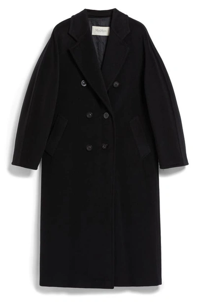Shop Max Mara Madame Double Breasted Wool & Cashmere Coat In Black