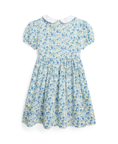 Shop Polo Ralph Lauren Toddler And Little Girls Floral Smocked Cotton Seersucker Dress In Alma Floral