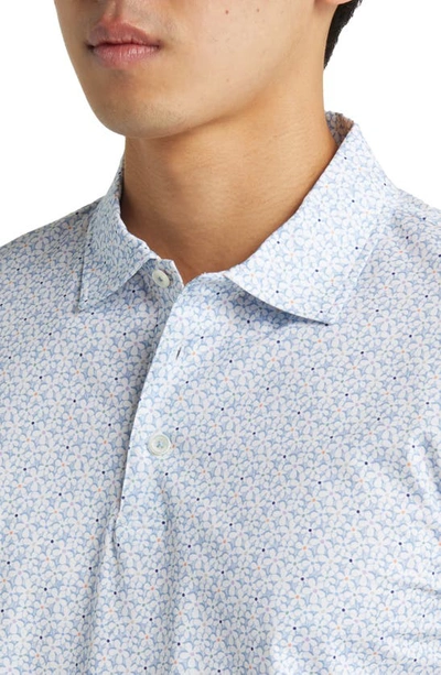 Shop Bugatchi Victor Ooohcotton® Floral Polo In Air Blue
