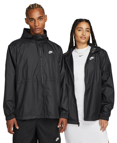 Shop Nike Women's Sportswear Essential Repel Woven Jacket In Black,white