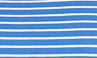 Shop Court & Rowe Stripe Puff Sleeve Cotton Knit T-shirt Dress In Villa Azul