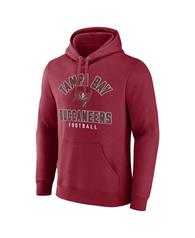 Fanatics Branded  Red Tampa Bay Buccaneers Between The Pylons Pullover Hoodie In Red