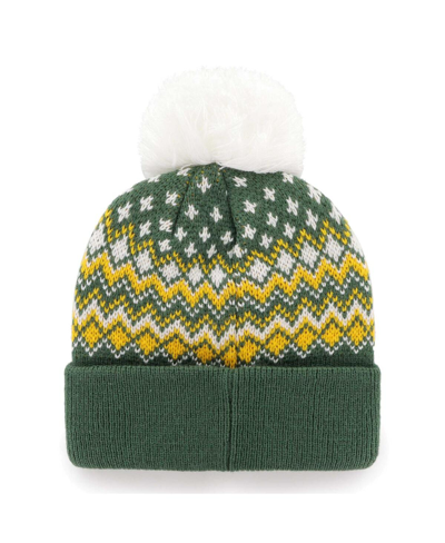 Shop 47 Brand Women's ' Green Green Bay Packers Elsa Cuffed Knit Hat With Pom