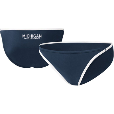 Shop G-iii 4her By Carl Banks Navy Michigan Wolverines Play Action Bikini Bottoms