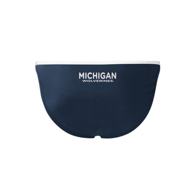 G-iii 4her By Carl Banks Navy Michigan Wolverines Play Action Bikini Bottoms In Navy