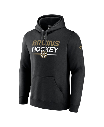 Fanatics Men's  Black Boston Bruins Authentic Pro Pullover Hoodie In Black