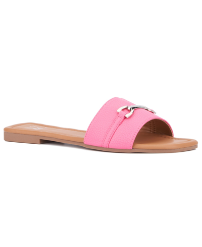 Shop New York And Company Women's Naia Flat Sandal In Pink
