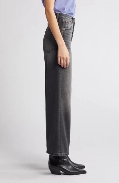 Shop Re/done High Waist Crop Wide Leg Jeans In Nero