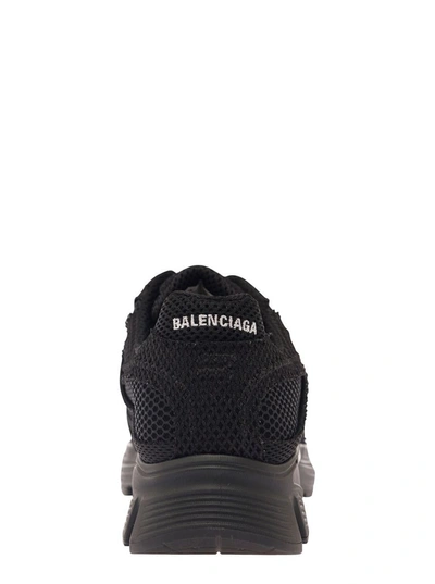 Shop Balenciaga 'phantom' Black Low Top Sneakers With Monoolor Fabric And Mesh Man