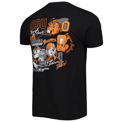 Shop Image One Black Oregon State Beavers Vintage Through The Years Two-hit T-shirt