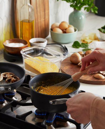 Calphalon Premier Space-saving Hard-anodized Nonstick 1.5-quart Sauce Pan With Lid In Black,stainless Steel