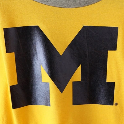 Shop Colosseum Maize Michigan Wolverines Trey Dolman Long Sleeve T-shirt