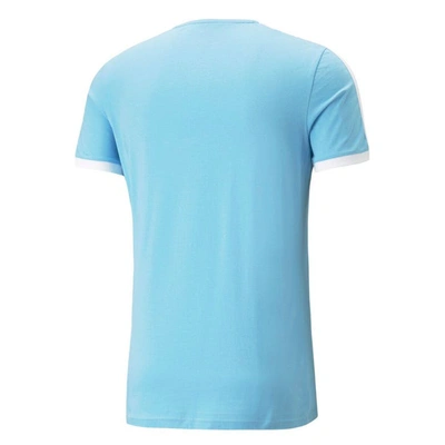 Shop Puma Sky Blue Manchester City Ftblheritage T-shirt In Light Blue