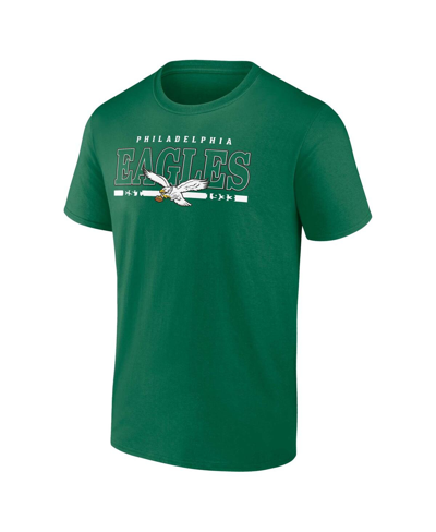 Shop Fanatics Men's  Black, Kelly Green Philadelphia Eagles Throwback T-shirt Combo Set In Black,kelly Green