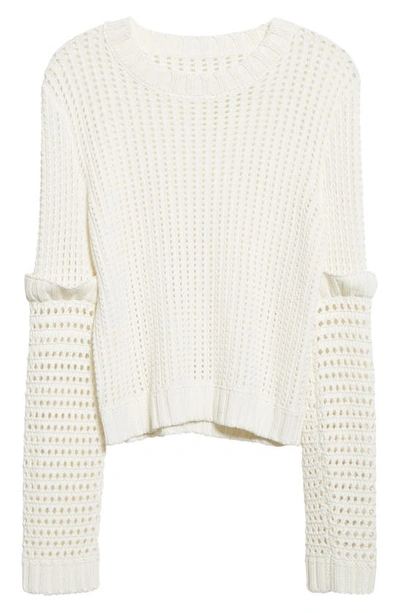 Shop Aknvas Prado Pointelle Sweater In Ivory