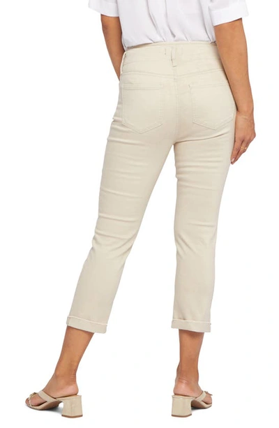 Shop Nydj Chloe Hollywood Frayed Capri Jeans In Feather