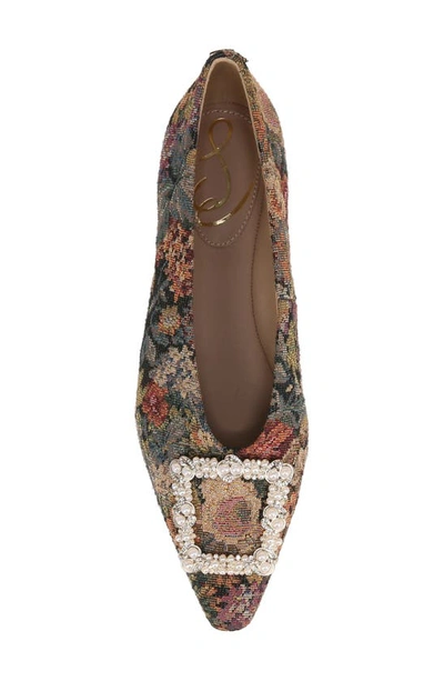 Shop Sam Edelman Janina Pointed Toe Flat In Rosemary Multi