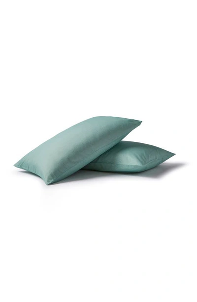 Shop Night Lark Set Of Two Pillowcases In Seagrass Green