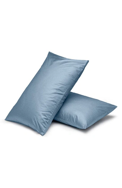 Shop Night Lark Set Of Two Pillowcases In Twilight Blue