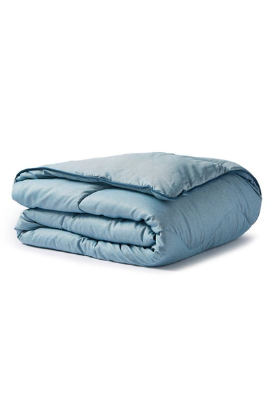 Shop Night Lark Herringbone Hypoallergenic Duvet Comforter In Fjord Blue