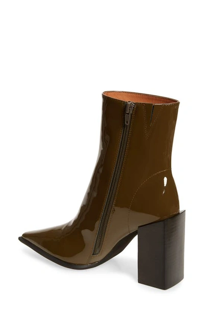 Jeffrey Campbell La-siren Bootie In Khaki Patent