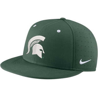 Shop Nike Green Michigan State Spartans True Performance Fitted Hat