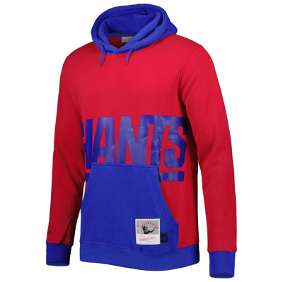 Shop Mitchell & Ness Red New York Giants Big Face 5.0 Pullover Hoodie