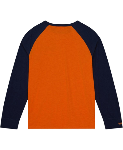 Shop Mitchell & Ness Men's  Orange Illinois Fighting Illini Legendary Slub Raglan Long Sleeve T-shirt
