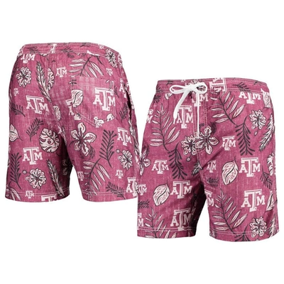 Shop Wes & Willy Maroon Texas A&m Aggies Vintage Floral Swim Trunks