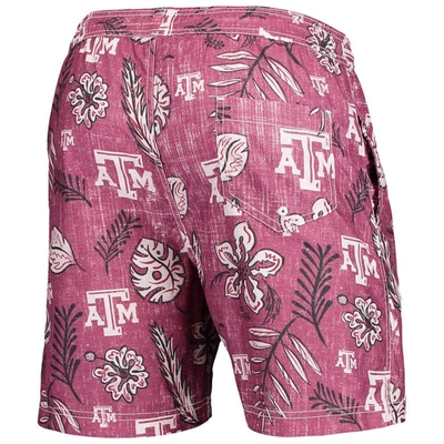 Shop Wes & Willy Maroon Texas A&m Aggies Vintage Floral Swim Trunks