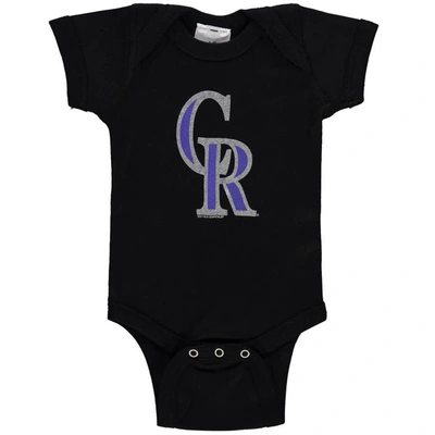 Shop Soft As A Grape Newborn & Infant  Black/gray Colorado Rockies 2-piece Body Suit