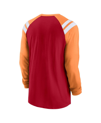 Nike Tampa Bay Buccaneers Classic Arc Fashion  Men's Nfl Long-sleeve T-shirt In Red,orange