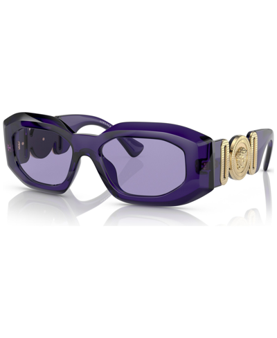 Shop Versace Unisex Sunglasses, Ve4425u In Purple Transparent