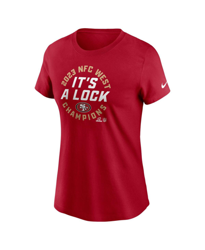 Shop Nike Women's  Scarlet San Francisco 49ers 2023 Nfc West Division Champions Locker Room Trophy Collect
