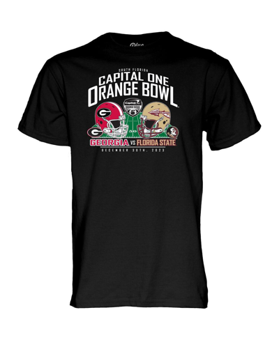 Shop Blue 84 Men's  Black Florida State Seminoles Vs. Georgia Bulldogs 2023 Orange Bowl Matchup T-shirt