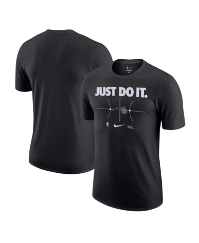 Shop Nike Men's  Black Orlando Magic Just Do It T-shirt