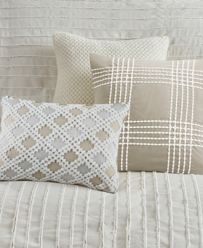 Madison Park Signature Essence Oversized Cotton Clipped Jacquard 8-pc. Comforter Set, Queen In Ivory