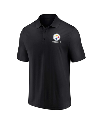 Fanatics Men's  White, Black Pittsburgh Steelers Lockup Two-pack Polo Shirt Set In White,black