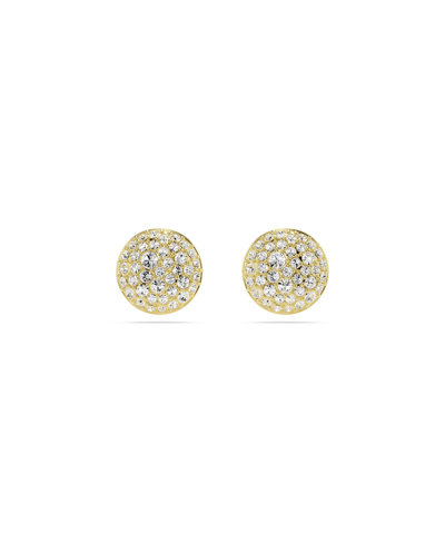 Shop Swarovski White, Gold-tone Meteora Stud Earrings