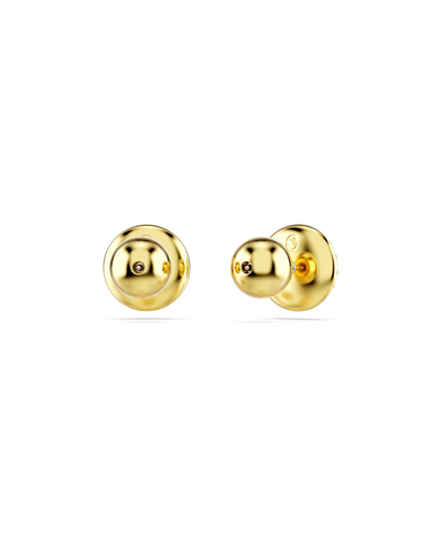 Swarovski White, Gold-tone Meteora Stud Earrings In Gold