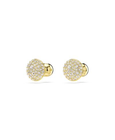 Shop Swarovski White, Gold-tone Meteora Stud Earrings