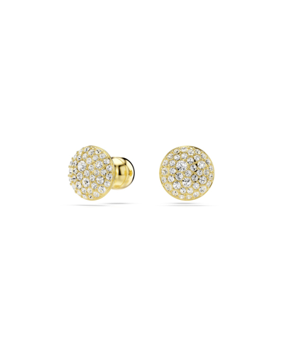 Shop Swarovski White, Gold-tone Meteora Stud Earrings
