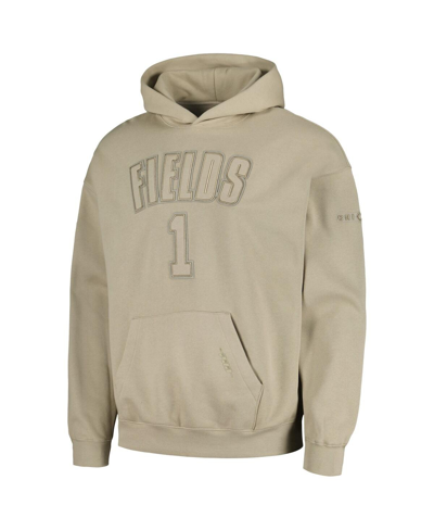 Pro Standard Men's  Justin Fields Tan Chicago Bears Player Name And Number Pullover Hoodie In Tan