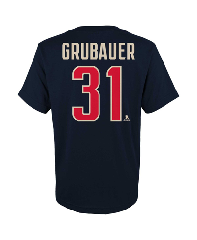 Shop Outerstuff Big Boys Philipp Grubauer Deep Sea Blue Seattle Kraken 2024 Nhl Winter Classic Name And Number T-shi