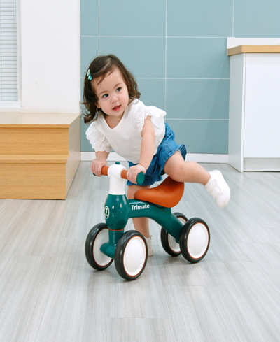 Trimate Green Baby Walker Balance Bike In Multi